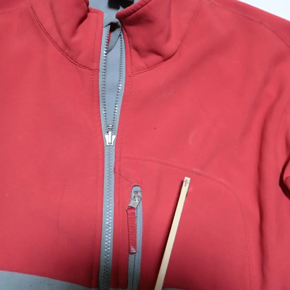 Vintage Nike Sweater Mens XL Red Gray Fleece Therma Fit Full Zip Jacket Y2K‎